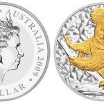 Australian Koala 2009 Gilded Edition 1oz Silver Coin - click on image to enlarge