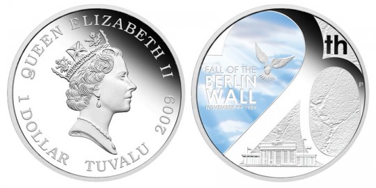 Fall of the Berlin Wall 1oz Silver Proof Coin - click on image to enlarge