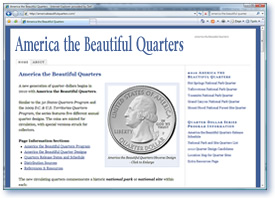 America the Beautiful Quarters Site