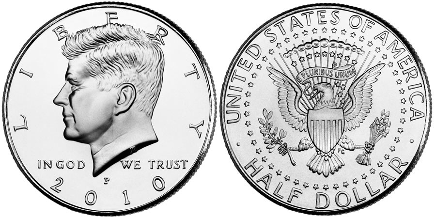 dollar coin image. Kennedy Half Dollar Coin