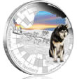 2010 Australian Antarctic Territory Husky Silver Proof Coin