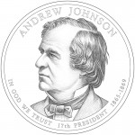 2011 Andrew Johnson Presidential $1 Coin, obverse line-art