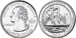 2011 Vicksburg National Military Park Quarter (US Mint images)