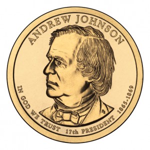 2011 Andrew Johnson Presidential $1 Coin (US Mint image)
