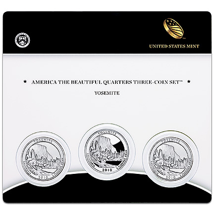 2010 America the Beautiful Quarters Three-Coin Set ™ - Yosemite (US Mint image) 2010 America the Beautiful Quarters Three-Coin Set ™ - Yosemite (US Mint image)