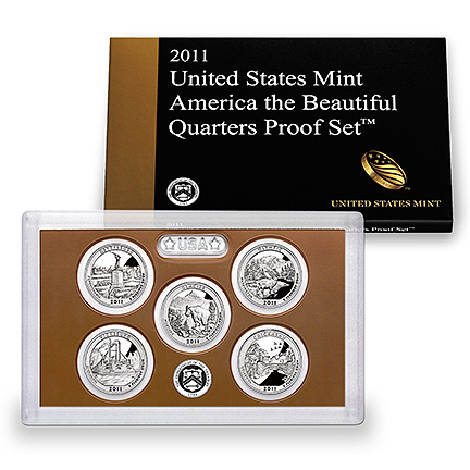 2011 America the Beautiful Quarters Proof Set (US Mint image) 2011 America the Beautiful Quarters Proof Set (US Mint image)