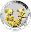 2011 Koala Gilded Silver Coin