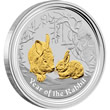 2011 Year of the Rabbit Gilded Silver Coin 2011 Year of the Rabbit Gilded Silver Coin