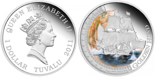 Golden Hind 1 Oz Silver Proof Coin (Perth Mint images) Golden Hind 1 Oz Silver Proof Coin (Perth Mint images)