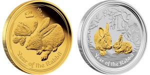 2011 Year of the Rabbit Gold and Silver Coins (Perth Mint images)