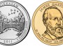 Chickasaw Quarters & Garfield Presidential $1 Coins (US Mint images)
