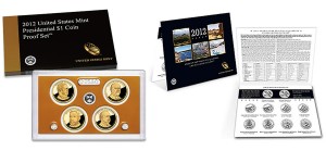 2012 Presidential $1 Coin Proof Set & 2012 ABQ Uncirculated Coin Set (US MInt images)