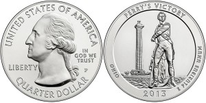 2013 Perry's Victory Silver Uncirculated Coin (US Mint images)